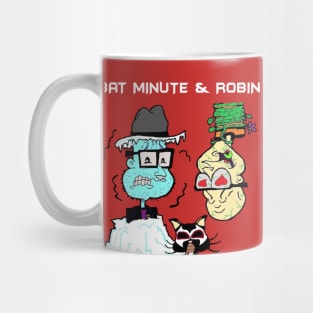 Bat Minute & Robin (White Text) Mug